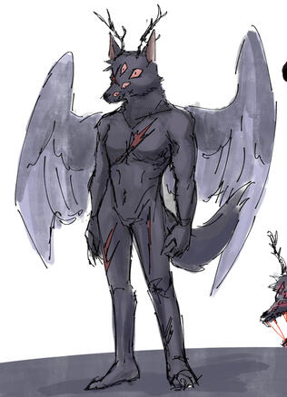 полный рост, скетч, покрас с рендером - 600